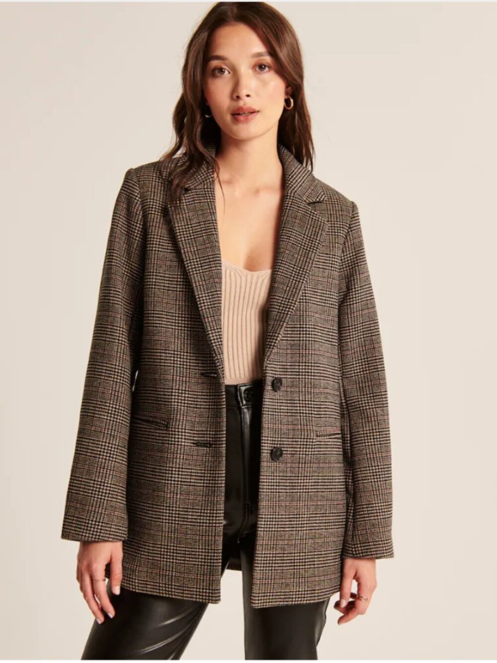 Abercrombie Plaid Blazer Coat